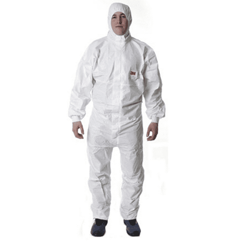 3M 4545 白色帶帽連體防護(hù)服 