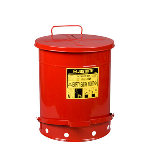 杰斯瑞特Justrite 帶踏腳蓋52升油漬廢品罐 09500